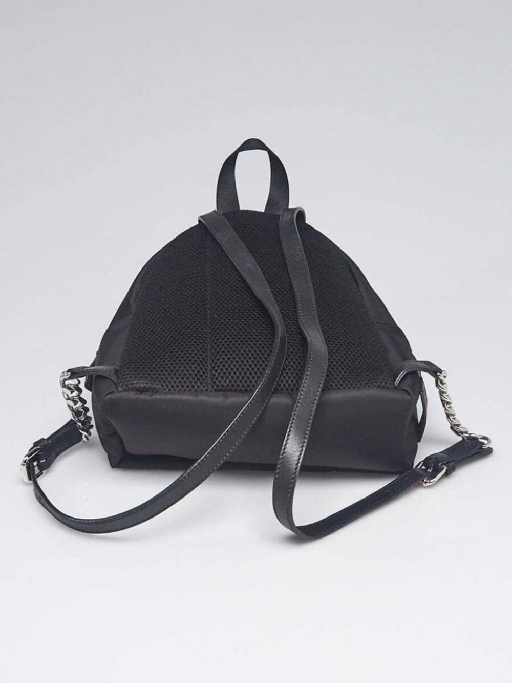 Fendi Black Nylon and Shearling Mini Backpack Bag 8BZ038 - Picture 4 of 11